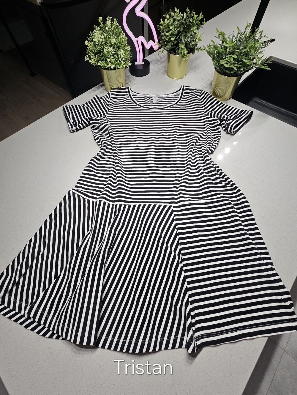 TRISTAN Classique Robe Rayé En Jersey